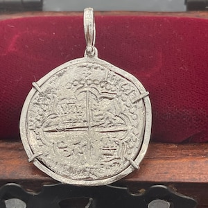 Atocha shipwreck silver coin pendant