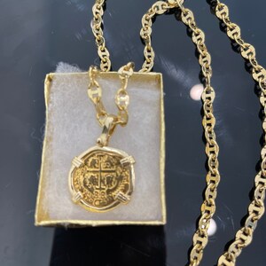 Beautiful 14k Solid Gold Atocha Coin Pendant With 14k Gold Chain 24 ...