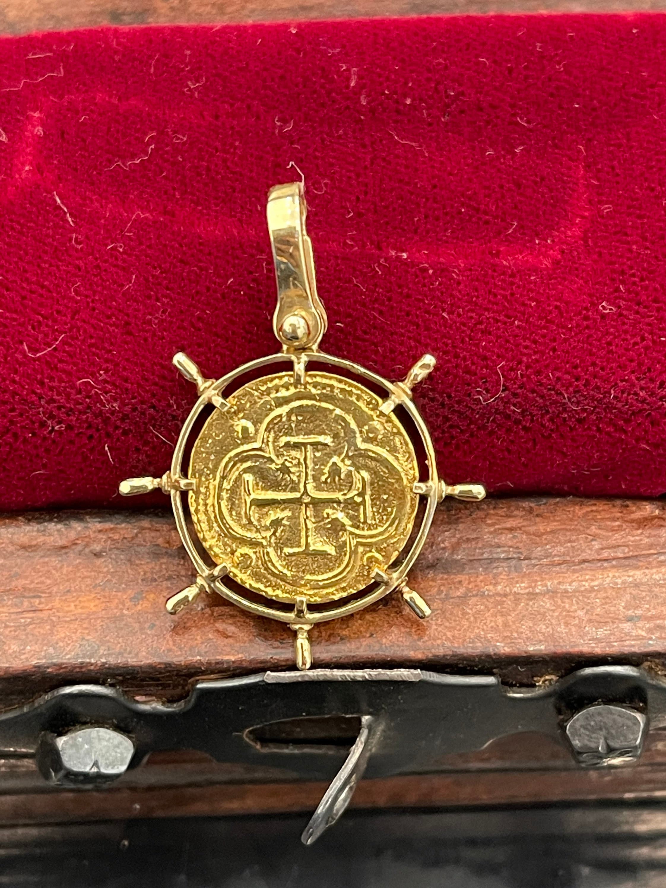 1987年 五ドル金貨 フェザーデザイン 14k Solid Gold Atocha Shipwreck Treasure Pendant: Mel Fisher Coin