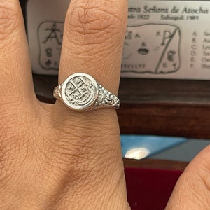 Atocha shipwreck treasure Mel fisher mini silver ring handmade from atocha silver bars, comes with the certificate