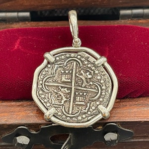 Atocha Shipwreck Silver Coin Pendant: Mel Fisher Treasure