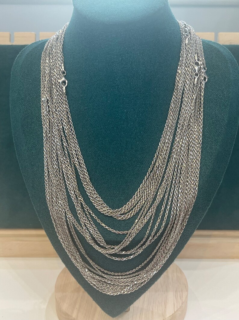925 Italian Sterling Silver Solid Mini Rope Chains - Etsy