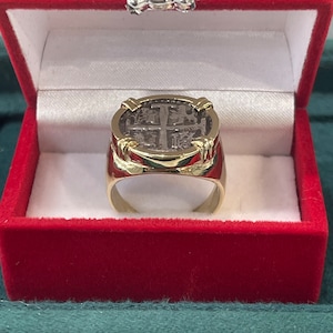14k Gold Atocha Silver Coin Ring: Sunken Treasure