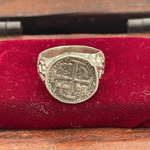 Atocha shipwreck treasure Mel fisher silver coin ring size 12