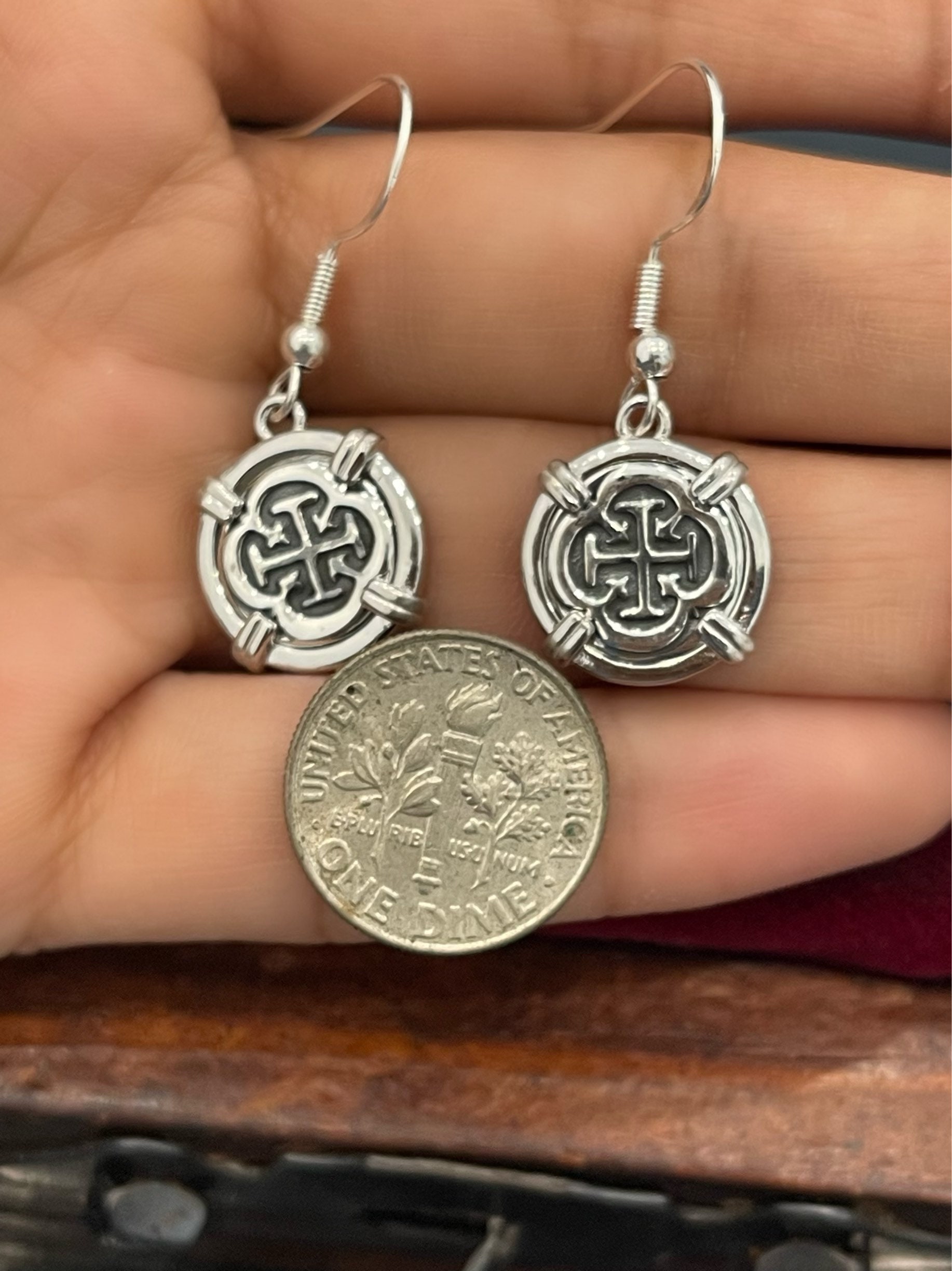 Atocha Schiffbruch Silber Mini Münze Anhänger - 18 Mm
