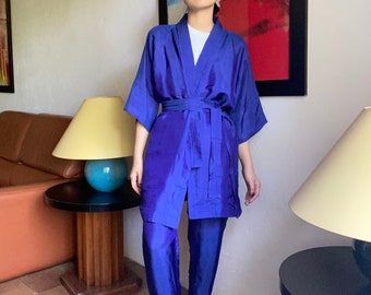 Kimono en soie / Unisexe / Fait main / kimono pour fête de mariage / Kimono pour fête de piscine