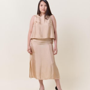 Summer dress/Gift for her/Silk dress/ Bow dress Beige