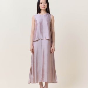 Summer dress/Gift for her/Silk dress/ Bow dress Taro