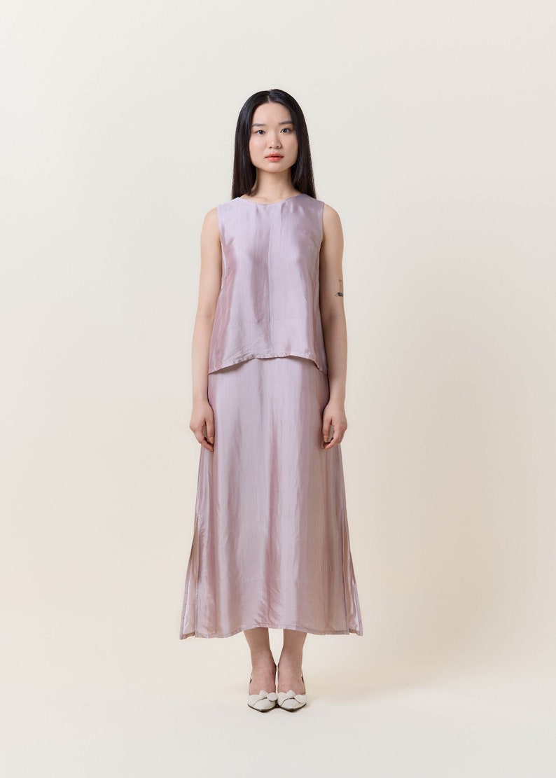 Summer dress/Gift for her/Silk dress/ Bow dress Taro