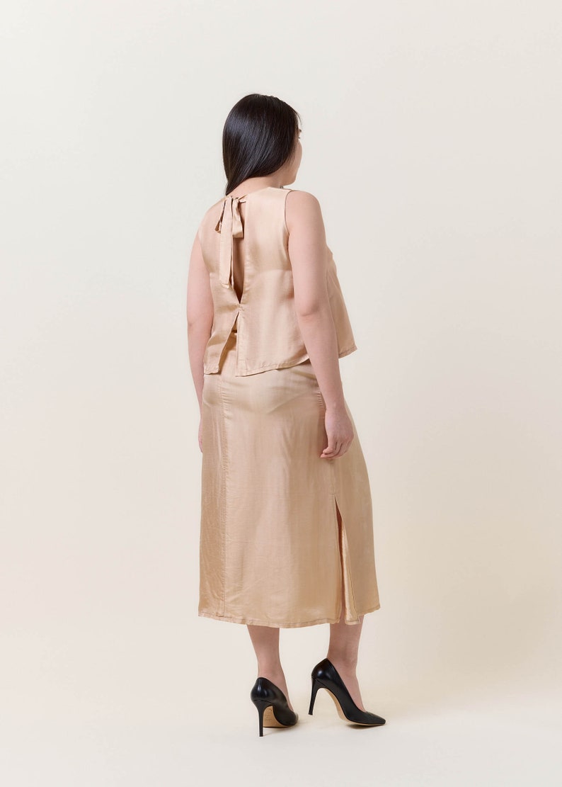 Summer dress/Gift for her/Silk dress/ Bow dress image 7
