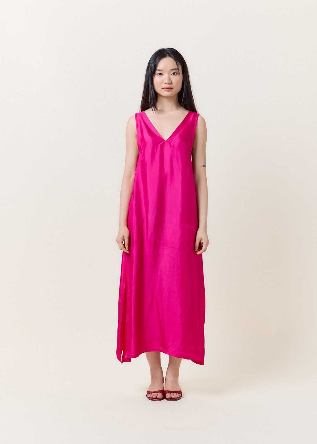 navy blue dress for baby girl Shasmi V Neck A Line Maxi Dress Reviews main image 0