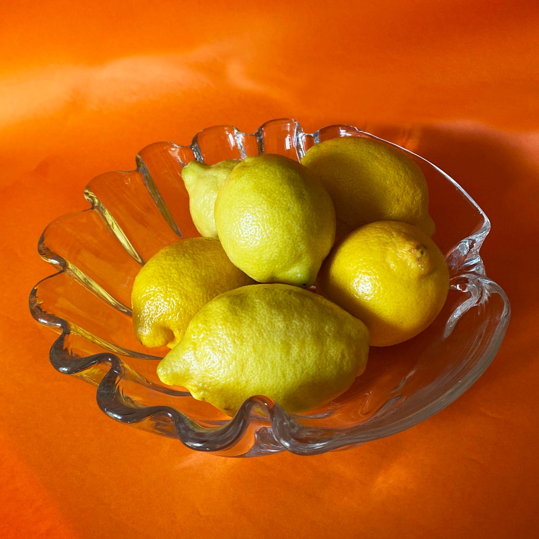 Large Glass Seashell Tray/decor/aesthetic Dreamy Gift/transparent
