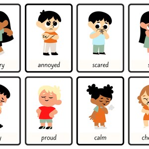 Tarjetas didácticas sobre las emociones
