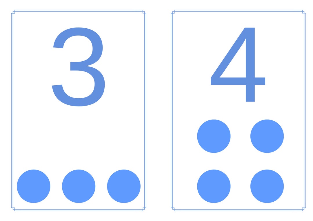 Simple 1 10 Number Cards With Dots - Il 1080xN.5670378218 Hz59 