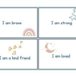 Cartes d'affirmation pour les enfants