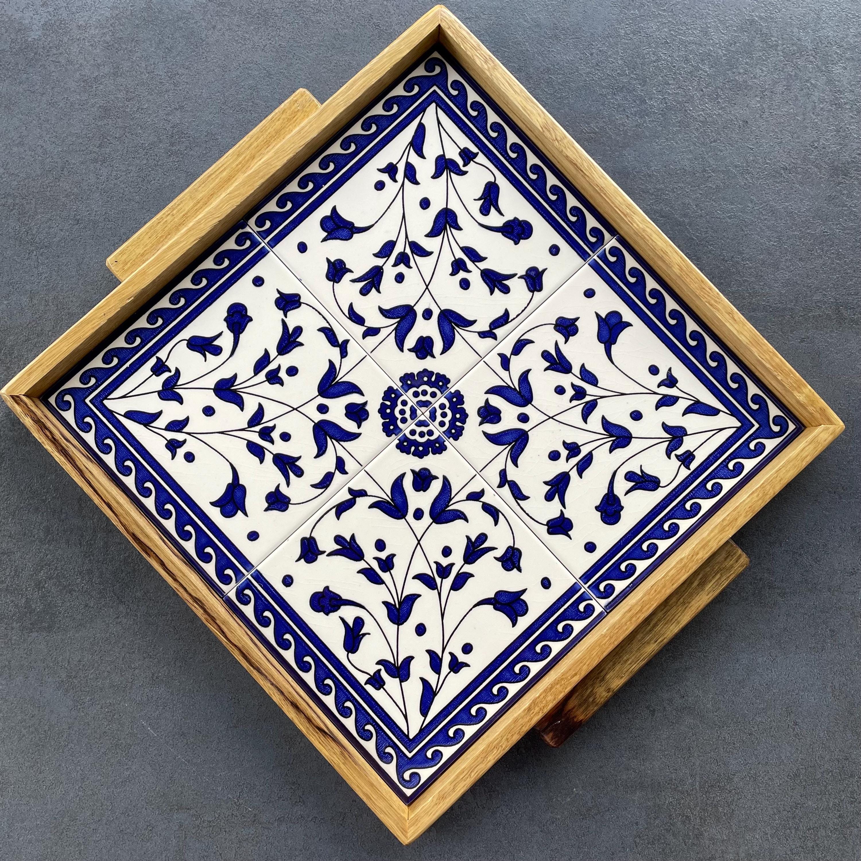 Tile walnut tray – nature meets design