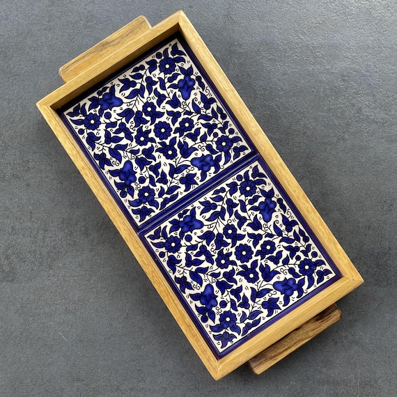Solid walnut wood tray, tile