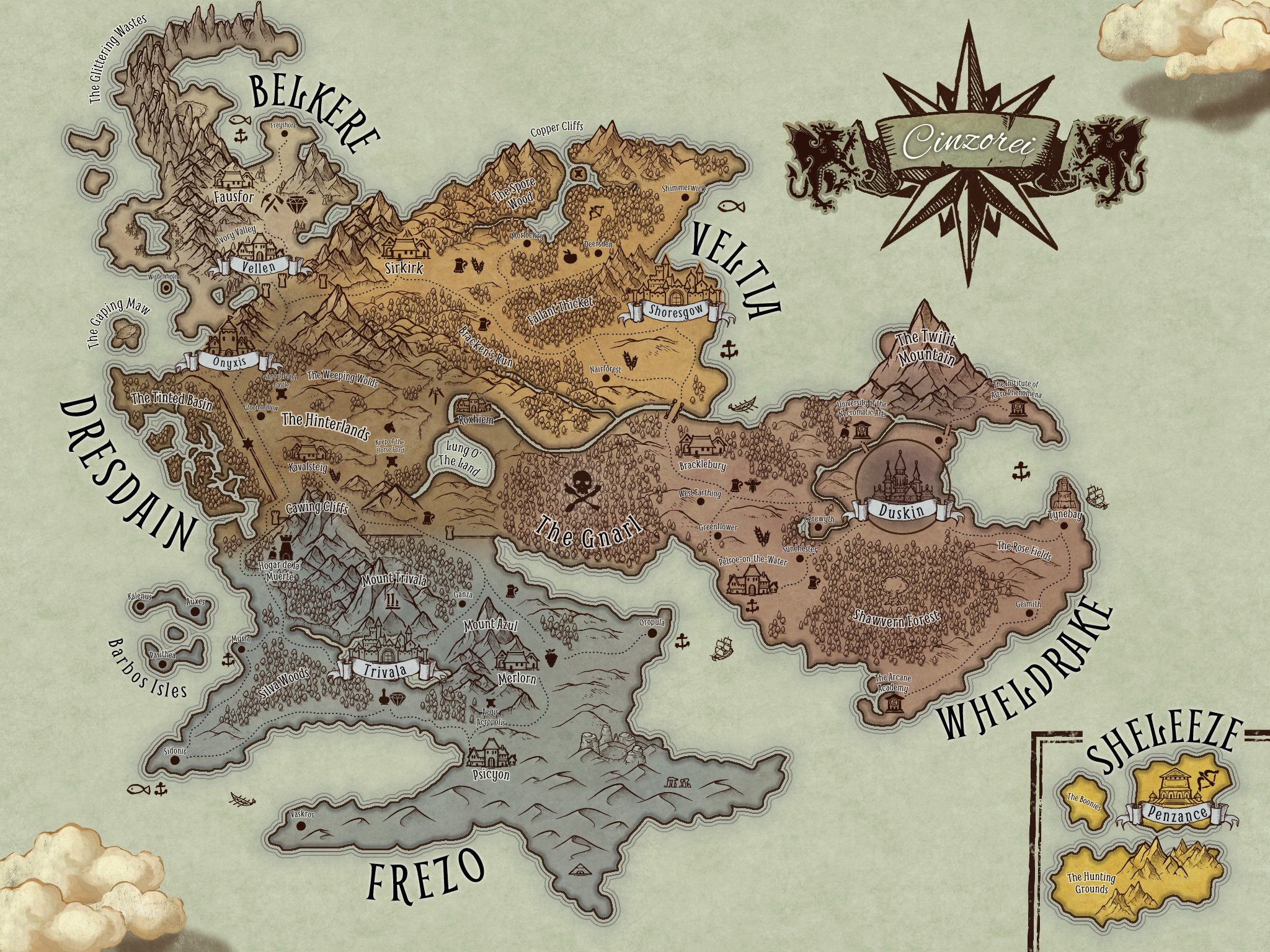 made a map for a kingdom builder using the free version. what ya'll think :  r/inkarnate