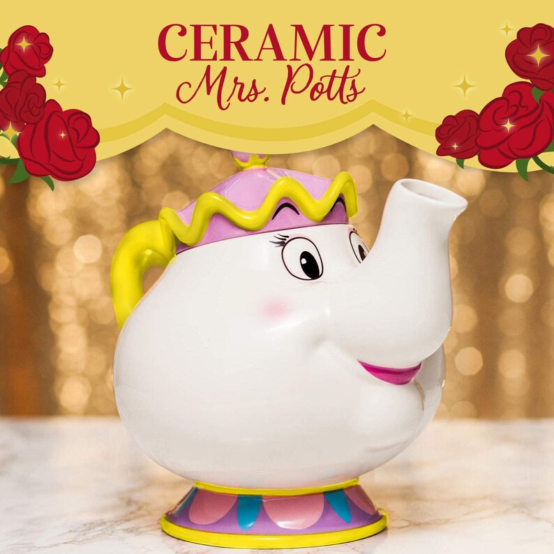 Beauty and the Beast Mrs Potts Tea Pot Officially Licensed Etsy Beauty and the Beast Mrs Potts Tea Pot Officially Licensed Etsy