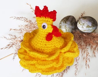 Crochet pattern Easter Chicken Amigurumi Ø 11 cm ENGLISH: PDF Easter decor, cute chickens, Crochet Easter Hen, DIY Chick Crochet Eco-Friendly