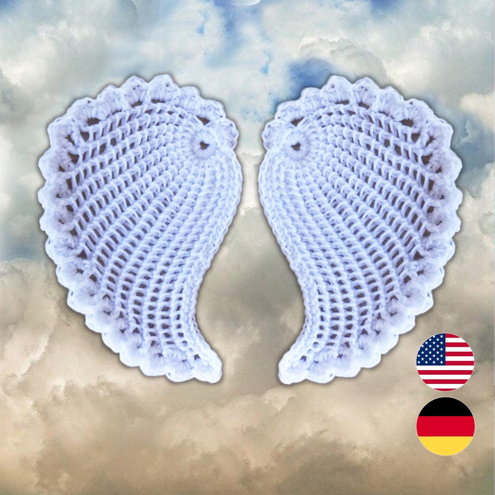 Angel Wings - Crochet Pattern DE/EN: PDF Angel Wing Key Chain