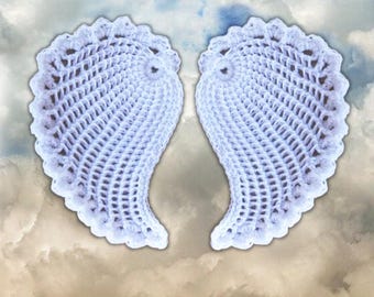 Angel Wings - Crochet Pattern DE/EN: PDF Angel wing key chain, Pair of Wings in 2 Sizes, Bookmark Wing Tassel-Cord