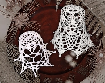 2 Lace Bells Crochet Pattern EN/DE: PDF Description Vintage Christmas Tree Decor Diy, Unique Ornament Crochet Bells 8-12 cm Eco-Friendly