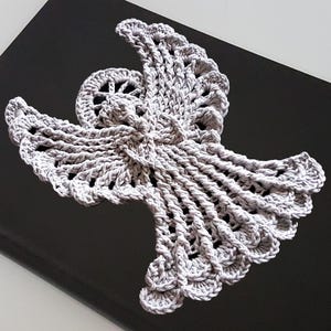 Relief muster Angel Crochet Pattern 8'' PDF DE/EN: Gift for Christmas, Guardian Angel, Flat 2D Diy Angel crochet, Handmade Angel Decoration.