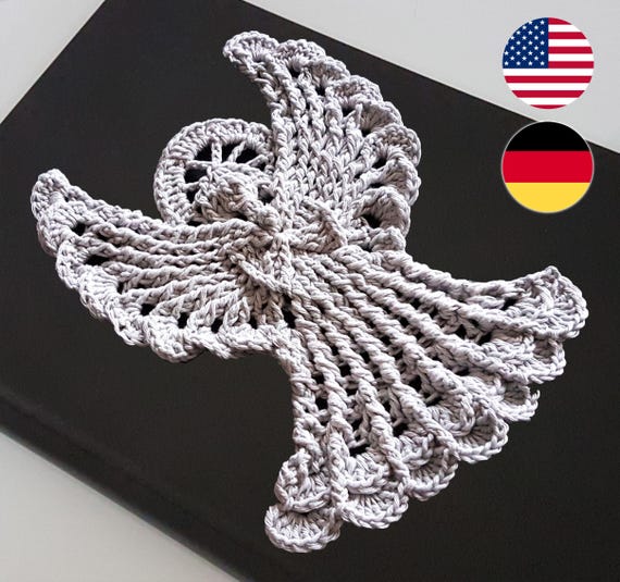 Relief Muster Angel Crochet Pattern 8'' PDF DE/EN: Gift for
