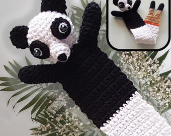 Crochet Pattern Bookmark Panda 32cm EN/DE, PDF Amigurumi Panda, diy crochet animal