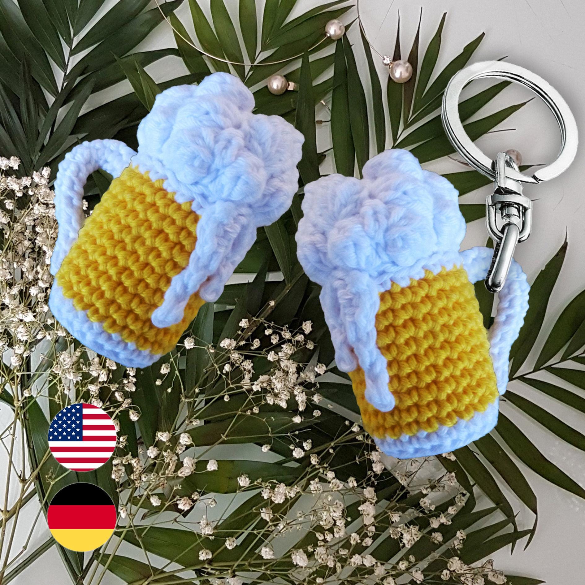 d*3様 再出品◎ ビールくんの編みぐるみキーホルダー d*3様 再出品◎ ビールくんの編みぐるみキーホルダー