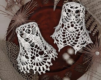 2 Lace Bells Crochet Pattern EN/DE: PDF Description Vintage Christmas Tree Decor Diy, Unique Ornament Crochet Bells 4,5''(12cm) Eco-Friendly