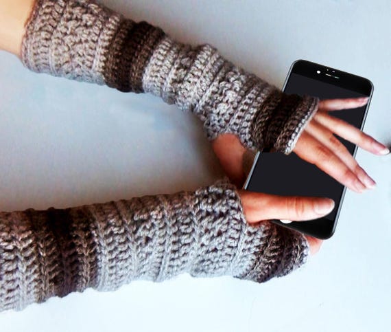 Häkelanleitung Armstulpen 25cm DE/EN: PDF-Beschreibung Fäustlinge, Fingerlose Handschuhe, Mitaines Pulswärmer
