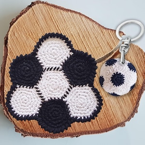 Virkmönster för fotbollsunderlägg (DE/EN): Sporttillbehör, fotbollsnyckelringar, amigurumi-presenter