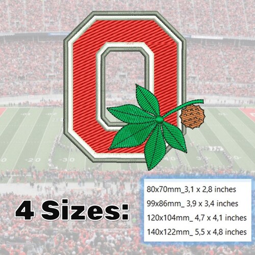 Embroidery Design Logo Filled 4 Sizes Instant Download Etsy