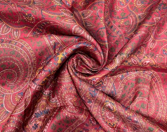 Vintage Pure Silk Saree | Traditional Upcycle Fabric Indian Silk Sari for Sewing, DIY Craft