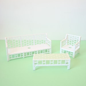 Garden furniture for model doll, Vintage