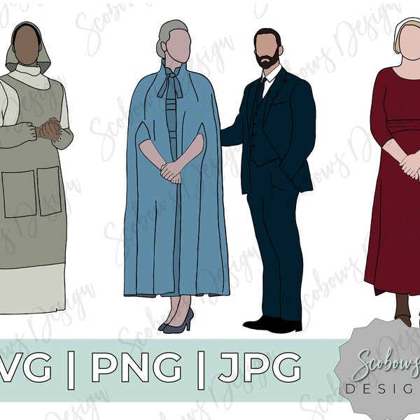 Handmaids Tale Aunt Lydia, Janine, Moira June |Free Commercial Use | Digital Download | svg, png, jpg | Cricut | Cameo | hulu SVG