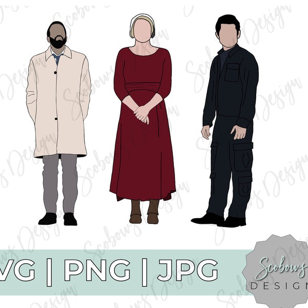 Handmaids Tale June, Luke & Nick |Free Commercial Use | Digital Download | svg, png, jpg | Cricut | Cameo | hulu SVG