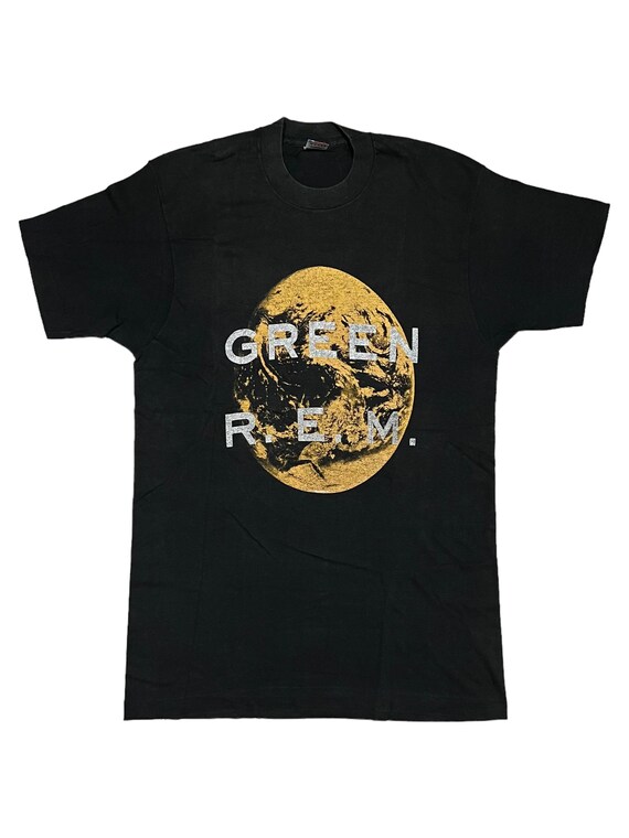 Very rare vintage t shirts band rock REM green you ar… Gem