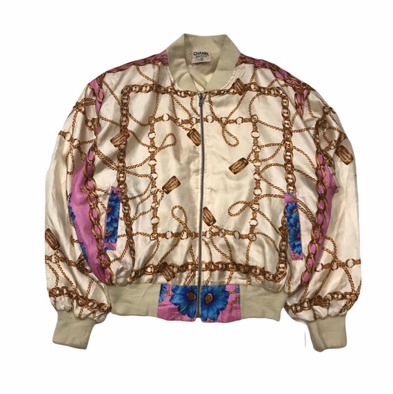 Vintage Chanel Silk Bomber Jacket