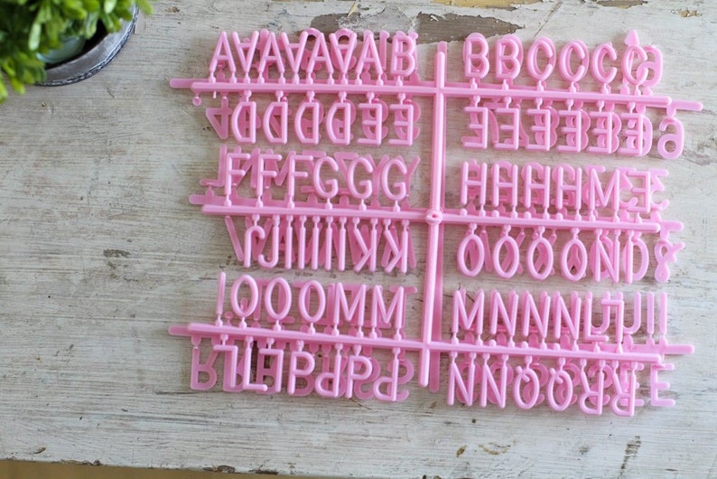 1 Inch Pink Letters for Felt Letter Boards Extra Letter Etsy