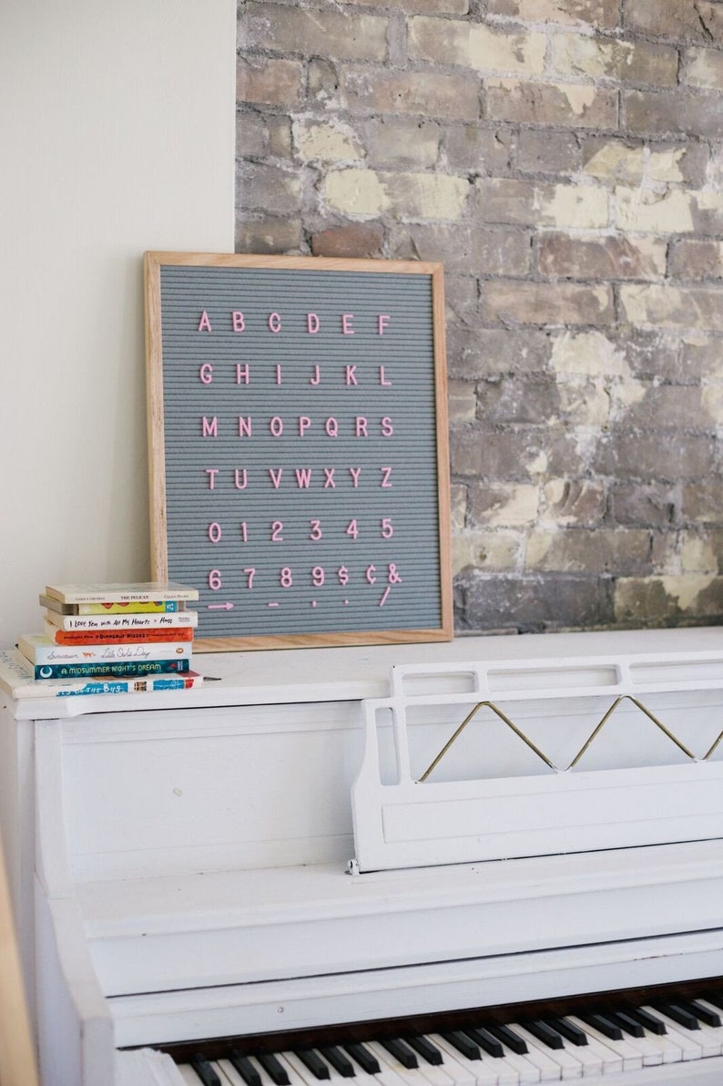 1 Inch Pink Letters for Felt Letter Boards Extra Letter Etsy