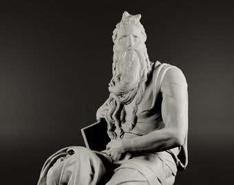 Moses by Michelangelo | Many Sizes & Colors | 3D Printed and Hand Finished Moses Statue | Home Decor