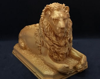 Gobelsburg Castle Lion  | Many Sizes & Colors | 3D Printed and Hand Finished Statue | Vienna Lion Statuette | Austria Lion Figurine