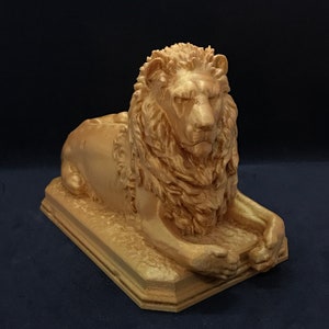 Gobelsburg Castle Lion Many Sizes & Colors 3D Printed and Hand Finished Statue Vienna Lion Statuette Austria Lion Figurine image 1