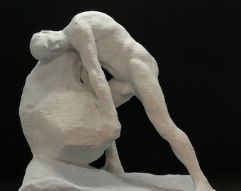 Sisyphus Statue | Many Sizes & Colors | 3D Printed and Hand Finished Sisyphus  and the Boulder Statue | Sisyphos Pushing Rock Up Hill Statue