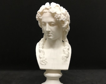Head of Bacchus | Many Sizes & Colors | 3D Printed and Hand Finished | Dionysus Bust | Greek God of Grape Harvest and Winemaking Statue