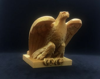Art Deco Eagle | Many Sizes & Colors | 3D Printed and Hand Finished Statue | American Eagle Statuette | Bald Eagle Figurine | Home Decor