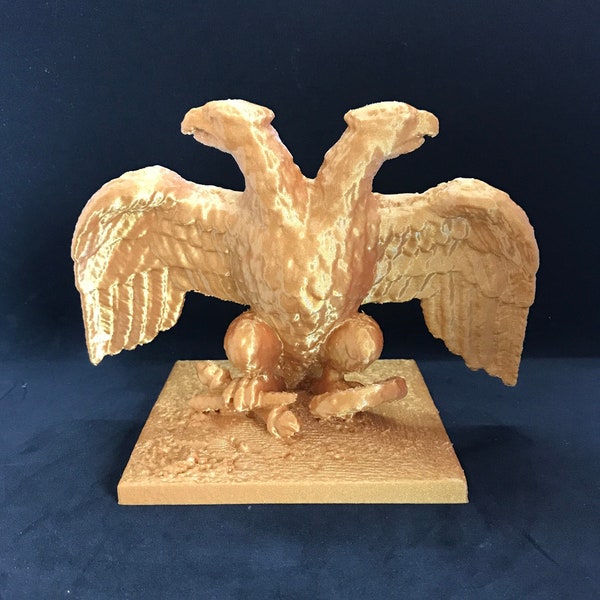 Double Headed Eagle Statue / Two Headed Eagle 3D Print / Royal Eagle Statuette / Bird Statue